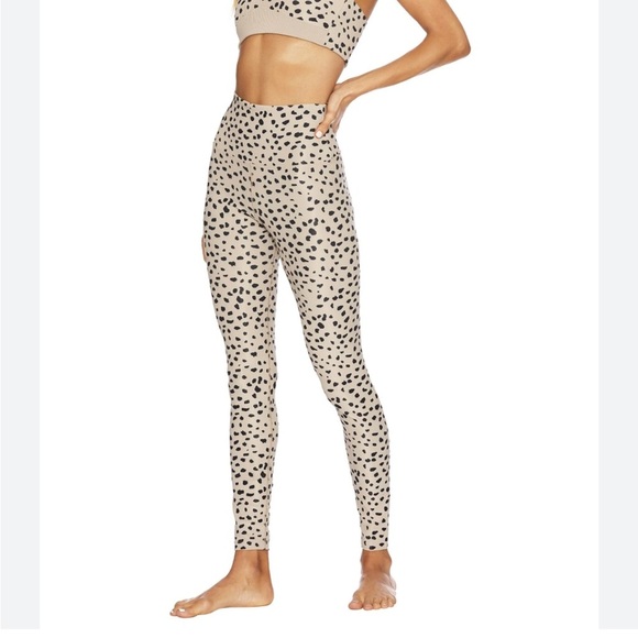 Beach Riot Tan and Black Spotted Leggings - Picture 1 of 4